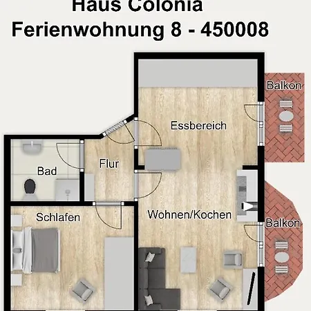 Апартаменты Haus Colonia - 8 Вангероге